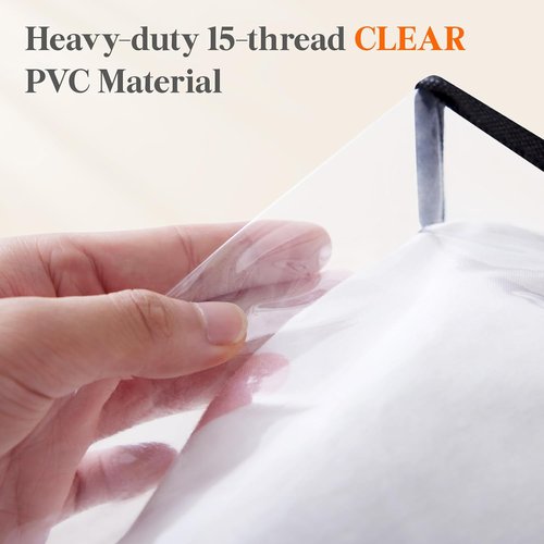 Lifewit 8-Pack Clear Clothes Storage Bags - 40L Vinyl Zipper Bags for Bedding & Comforters