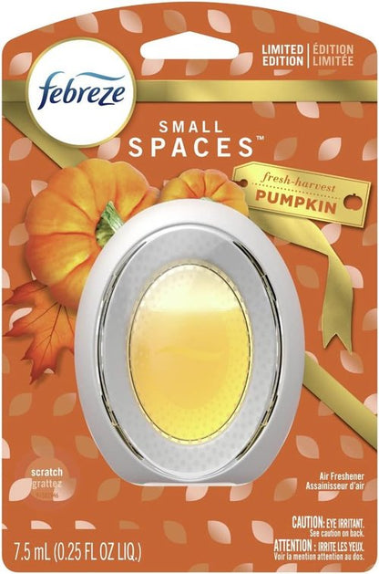 Febreze SMALL SPACES Air Freshener - Fresh-Harvest Pumpkin Scent for Cozy Home Atmosphere