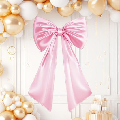 Large Pink Bow Decor - Birthday Party Backdrop & Wall Decorations | Perfect for Weddings & Showers