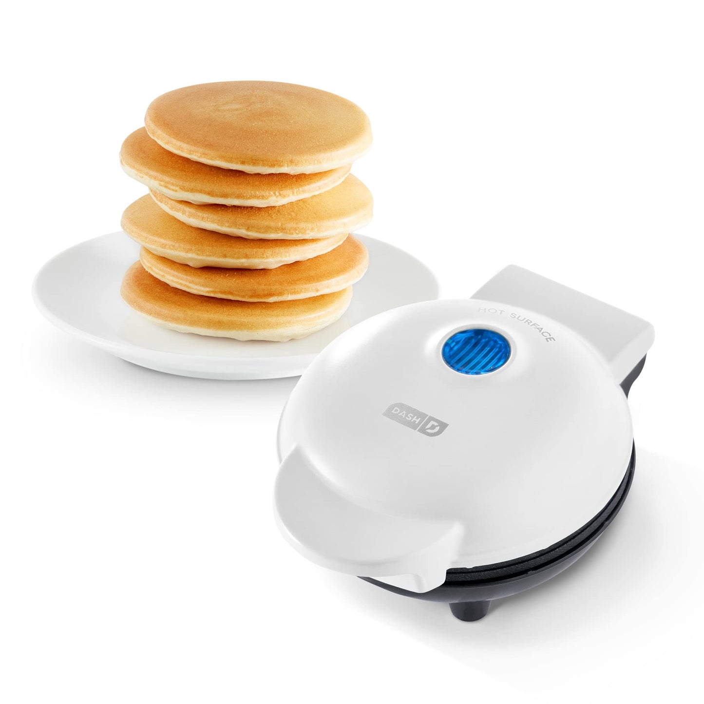 DASH Rapid Egg Cooker (DEC005WH) and DASH Mini Maker Electric Round Griddle - White