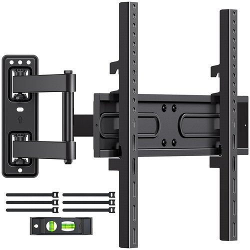 Full Motion TV Wall Mount for Most 32-55 inch TVs up to 66 lbs, Rotation, Swivel, Tilt Articulating Wall Mount Bracket with Magnetic Level and Cable Storage for Corner Living Room Max VESA 400x400mm