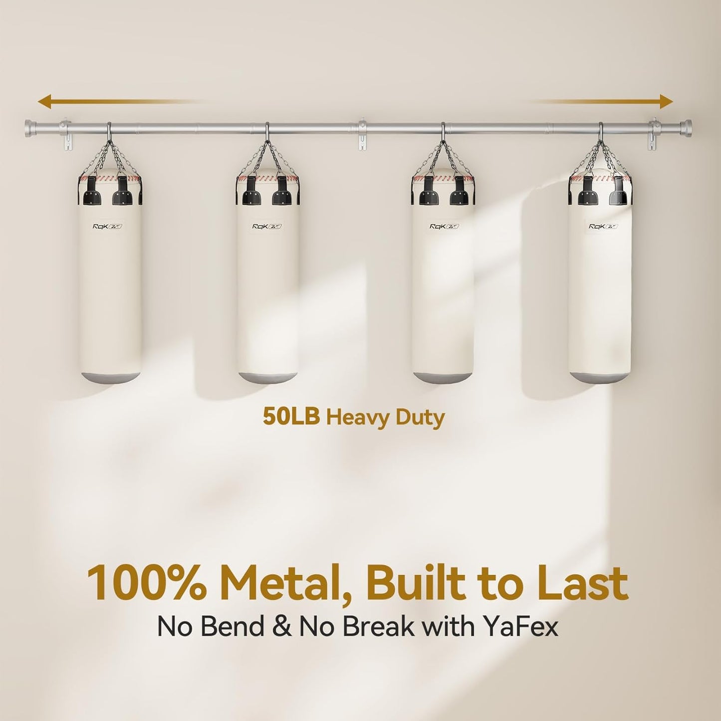 YaFex Curtain Rods - Heavy Duty 1-Inch Adjustable Window Treatment Rods | 32-84 Inch, Silver Finish