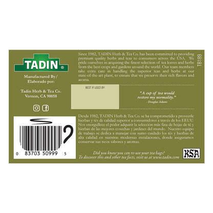 Tadin Ginger Herbal Tea Blend. Caffeine Free. 24 Tea Bags. 1.02 oz. Pack of 3