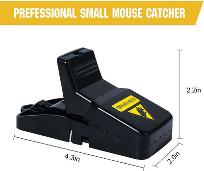 Skiennix 20-Pack Indoor Mouse Traps - Reusable & Effective Quick Set Mousetraps for Home
