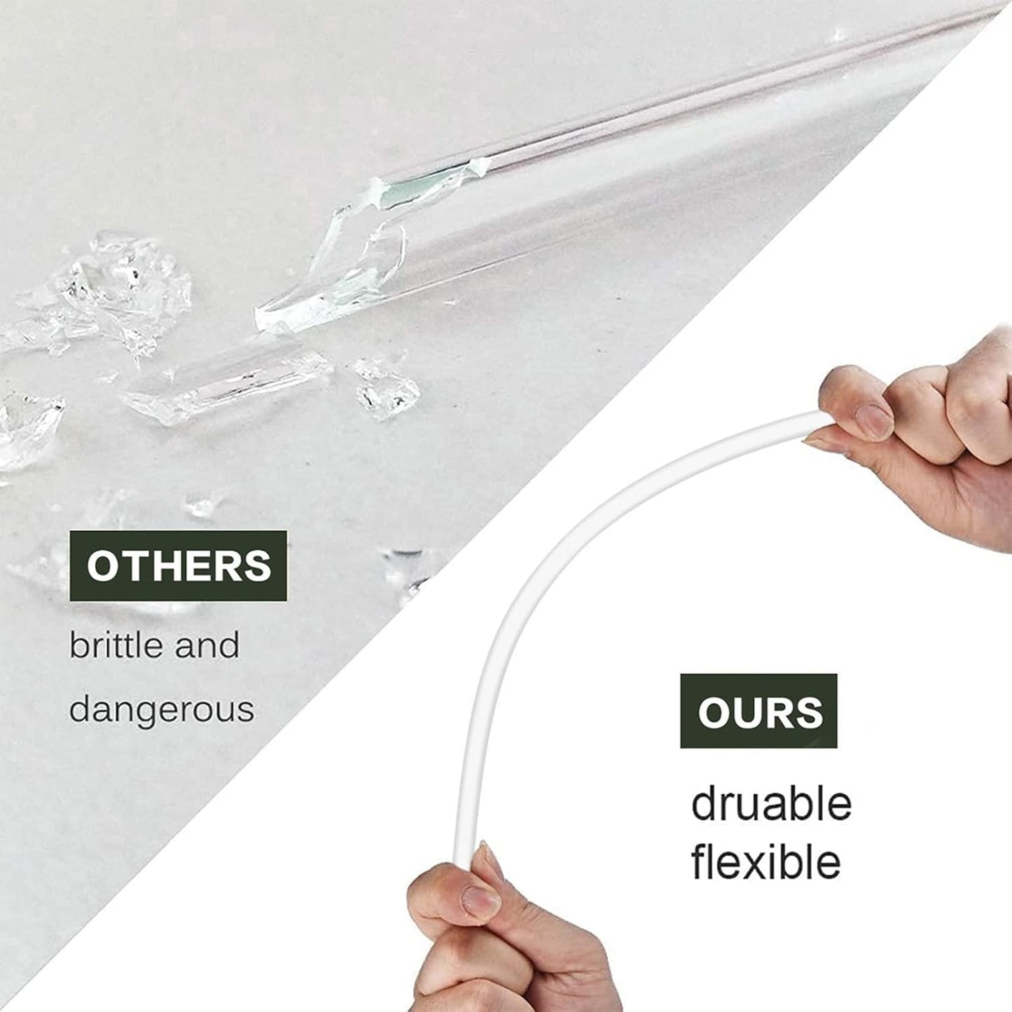 TAL Replacement Straws for 40oz Stainless Steel Tumbler - Includes Cleaning Brush, Pack of 8