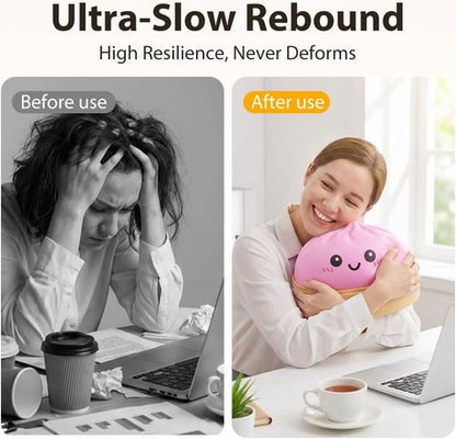 Giant Dumpling Squishy - Jumbo Soft Slow Rising Stress Ball for Adults | Extra Large Pink Fidget Toy