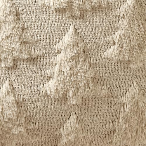ANRODUO Christmas Tree Decorative Pillow Covers 20x20 Plush Beige Pack of 2 - Festive Holiday Decor