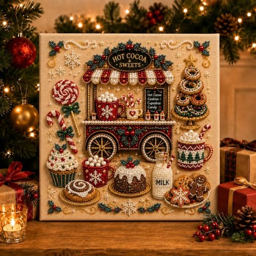 Christmas Nutcracker Pearl Art Kit for Adults - Festive 3D Mosaic Craft