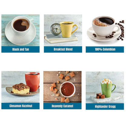 Door County Coffee Gourmet Flavored Decaf Coffee Sampler Pack - 10 Unique 1.5 oz Bags of Specialty Grade 1 Arabica