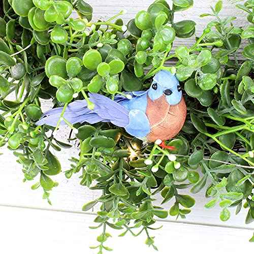 Cornucopia Brands Imitation Bluebirds (6-Pack); Little Blue Birds for Crafts, Christmas Trees and Seasonal Displays and Wreaths