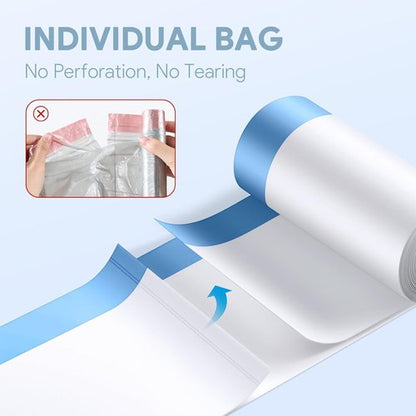 4 Gallon Trash Bags by [Brand Name] - Tear-Free Drawstring Garbage Liners | Unscented White, 80 Count