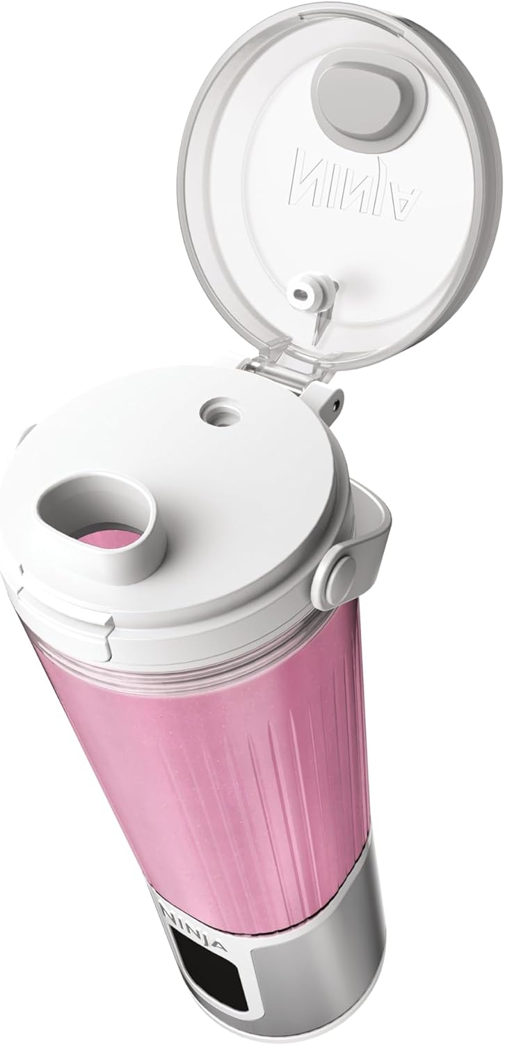 Ninja BC151WH Portable Blender - Cordless 18oz Personal Blender for Smoothies & Shakes | BPA-Free, Leakproof, USB-C Rechargeable, Dishwasher Safe