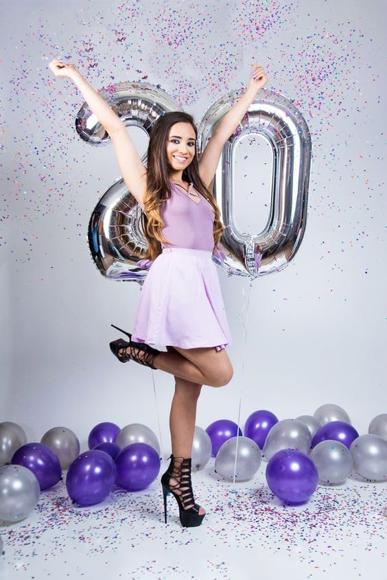 Silver Number Balloon - 40 Inch 0 Number Balloons for Birthday Decorations | Party Supplies for All Ages