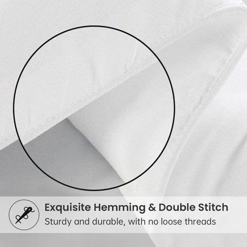 EASELAND Down Alternative Comforter - Cozy Queen Size Quilted Duvet Insert for All Seasons | Pure White 88x88