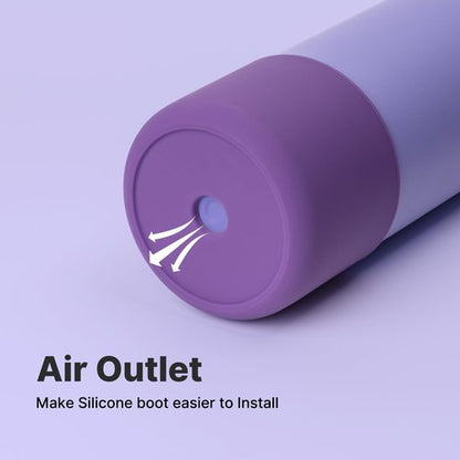 Diumepo Silicone Water Bottle Boot for Owala 24 oz, Anti-Slip Protective Sleeve for Owala Twist & FreeSip & Flip Stainless Steel Water Bottle, Boot Bottom Base for Owala (Purple)