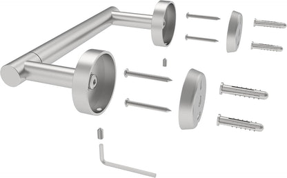 RARXTR Toilet Paper Holder - Wall-Mounted SUS304 Stainless Steel Double Post Design | Brushed Nickel Finish