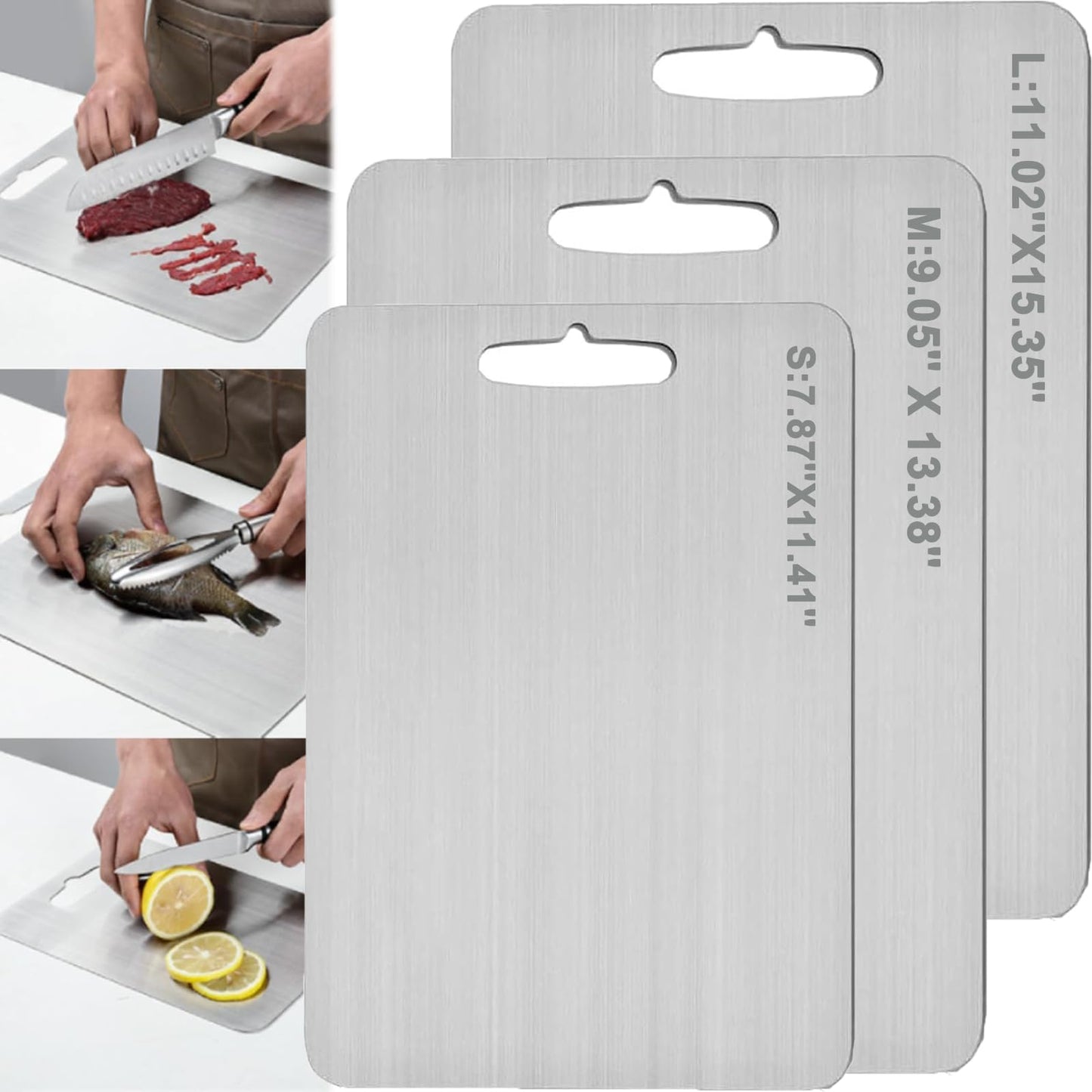 Tivano Cutting Board, 2025 New Tavano Cutting Board,Tivano Titanium Cutting Boarrd For Kitchen Cutting Boards Durable, Non-Porous And Easy To Clean (9.05'' x 13.38'')