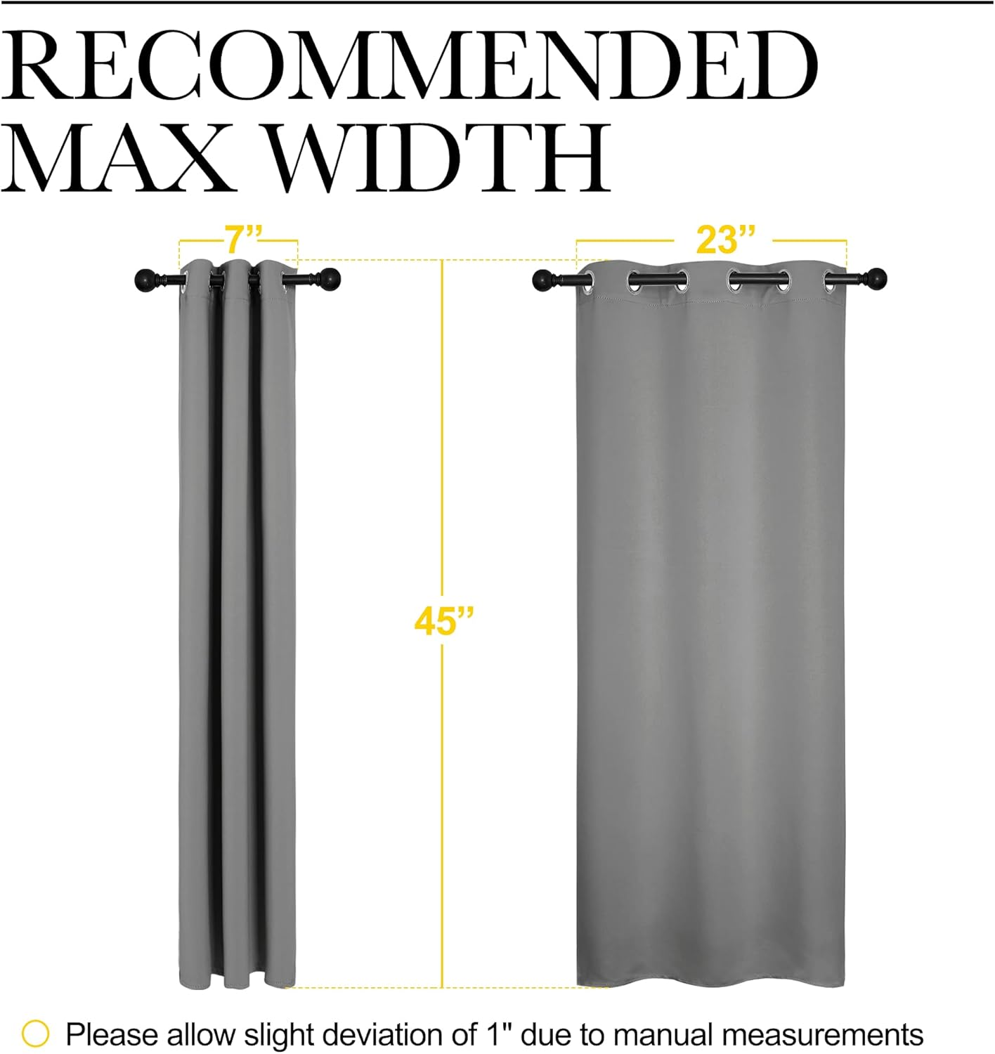 NICETOWN Silver Grey Blackout Curtain Panels - Thermal Insulated Grommet Top Drapes (2 Panels, 29"x45")