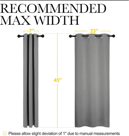 NICETOWN Silver Grey Blackout Curtain Panels - Thermal Insulated Grommet Top Drapes (2 Panels, 29"x45")