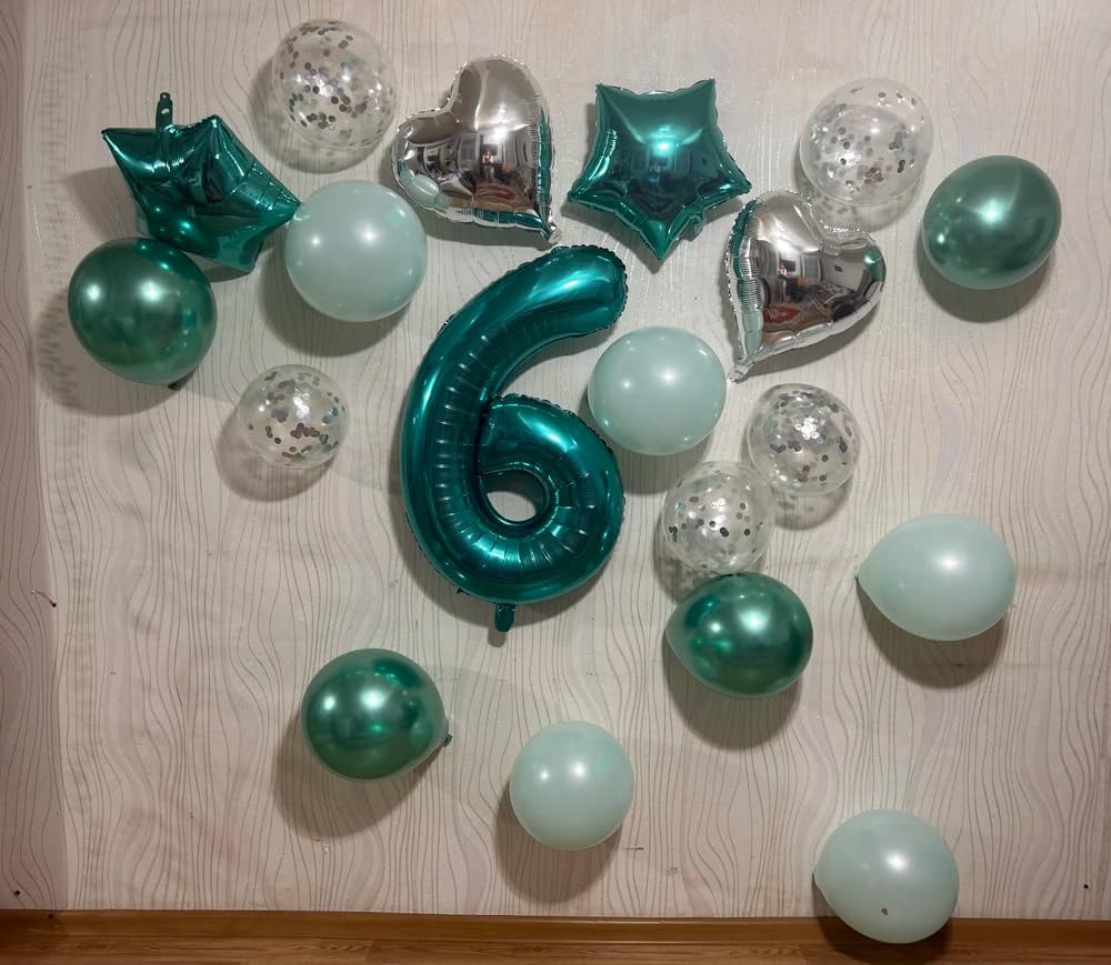 Number 4 Balloon - Teal Blue 40 Inch Large Balloon for 4th Birthday Decorations | Perfect Party Decor