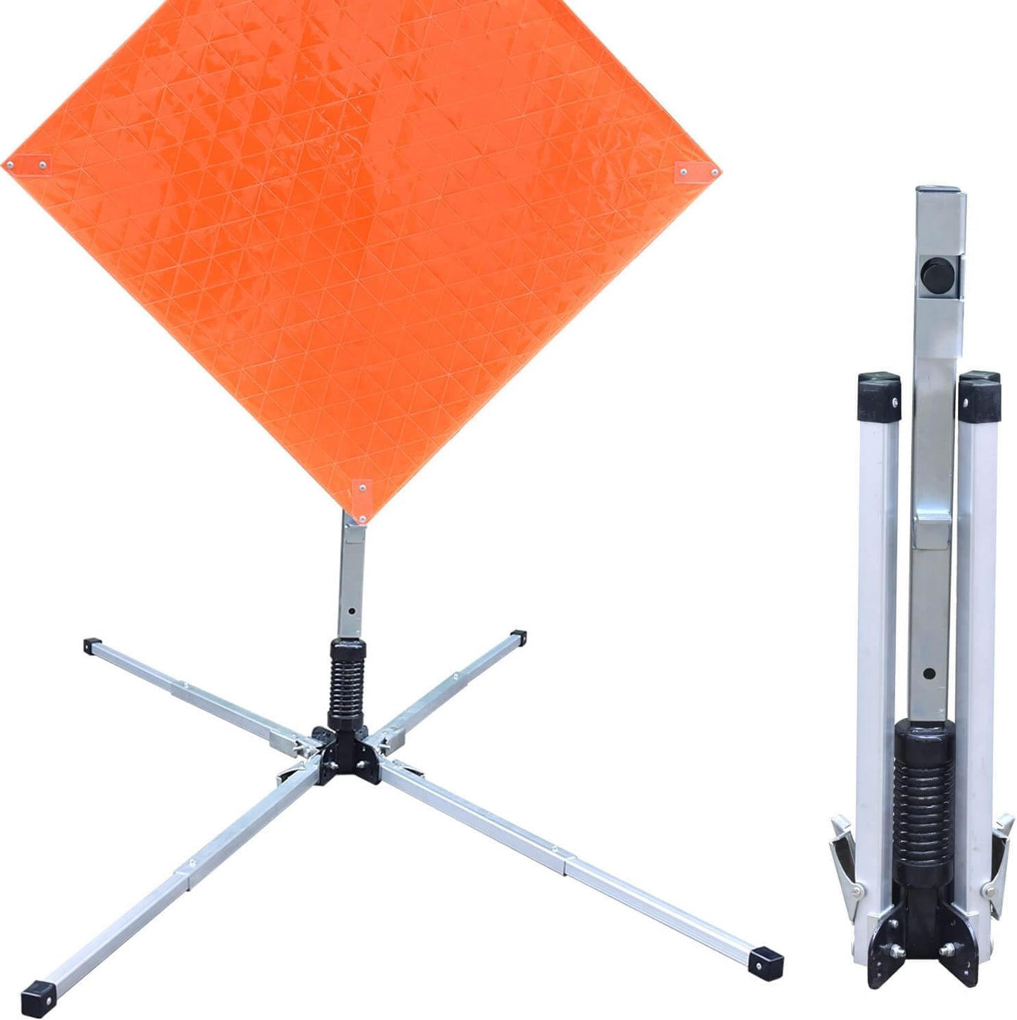 Roll Up Sign Stand - Portable & Durable Traffic Safety Display Holder | Easy Setup for Outdoor Use