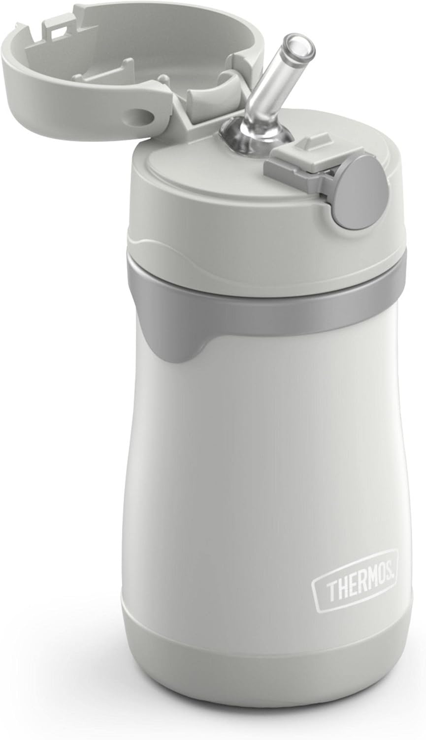 Thermos Baby 10 Ounce Stainless Steel Vacuum Insulated Straw Bottle - Gray Color