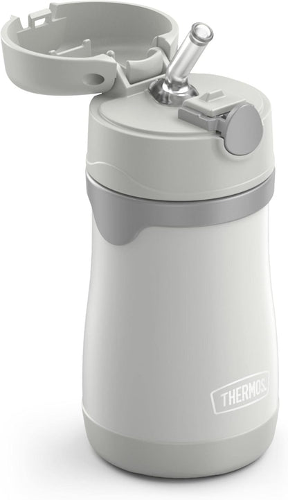 Thermos Baby 10 Ounce Stainless Steel Vacuum Insulated Straw Bottle - Gray Color