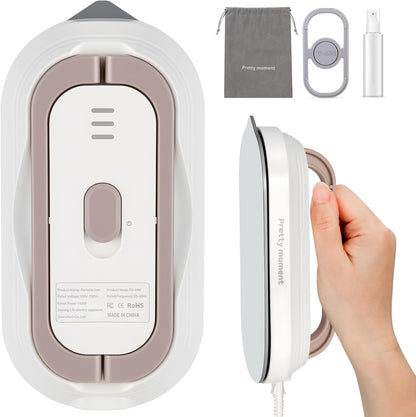 Skiennix Mini Travel Iron - Portable 100-230V Dry Iron with Non-Stick Soleplate | Ultra-Lightweight for Sewing & Quilting