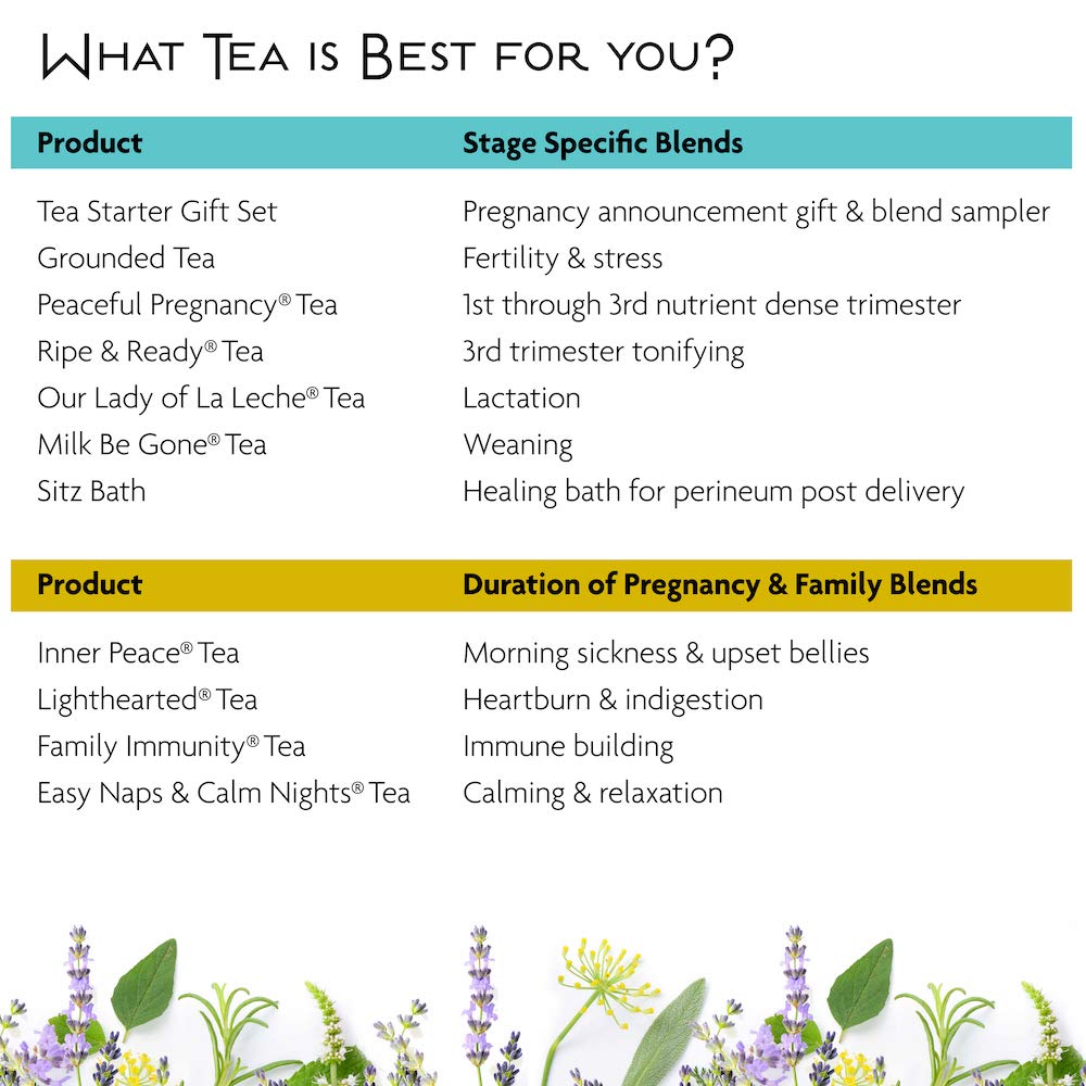 Birds & Bees Teas - Organic Fertility Tea & Pre Conception Tea, Grounded Pregnancy Tea is a Red Raspberry Leaf Blend for a Great Natural Cleanse and Detox, 40 Servings, 3.2 oz