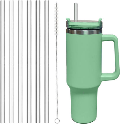 Stanley Adventure Quencher Replacement Straws - 6 Pack Reusable Straws with Cleaning Brush for 40 oz & 30 oz Tumblers