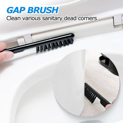FORASTO 2 in 1 Toilet Plunger and Brush Set, Toilet Bowl Cleaning Combo, Groove Gap Brush, Black