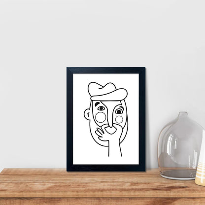 Regine Switzerland Funny Bathroom Wall Art - Modern Minimalist Canvas Print | Black & White Decor