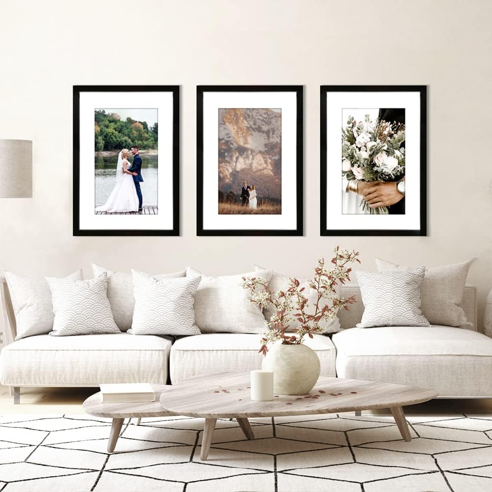 VNVNK 20x28 Black Picture Frame - Ideal for 20x28 Inch Photos Without Mat or 16x24 Inch With Mat | Home Decor
