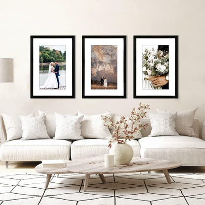 VNVNK 20x28 Black Picture Frame - Ideal for 20x28 Inch Photos Without Mat or 16x24 Inch With Mat | Home Decor