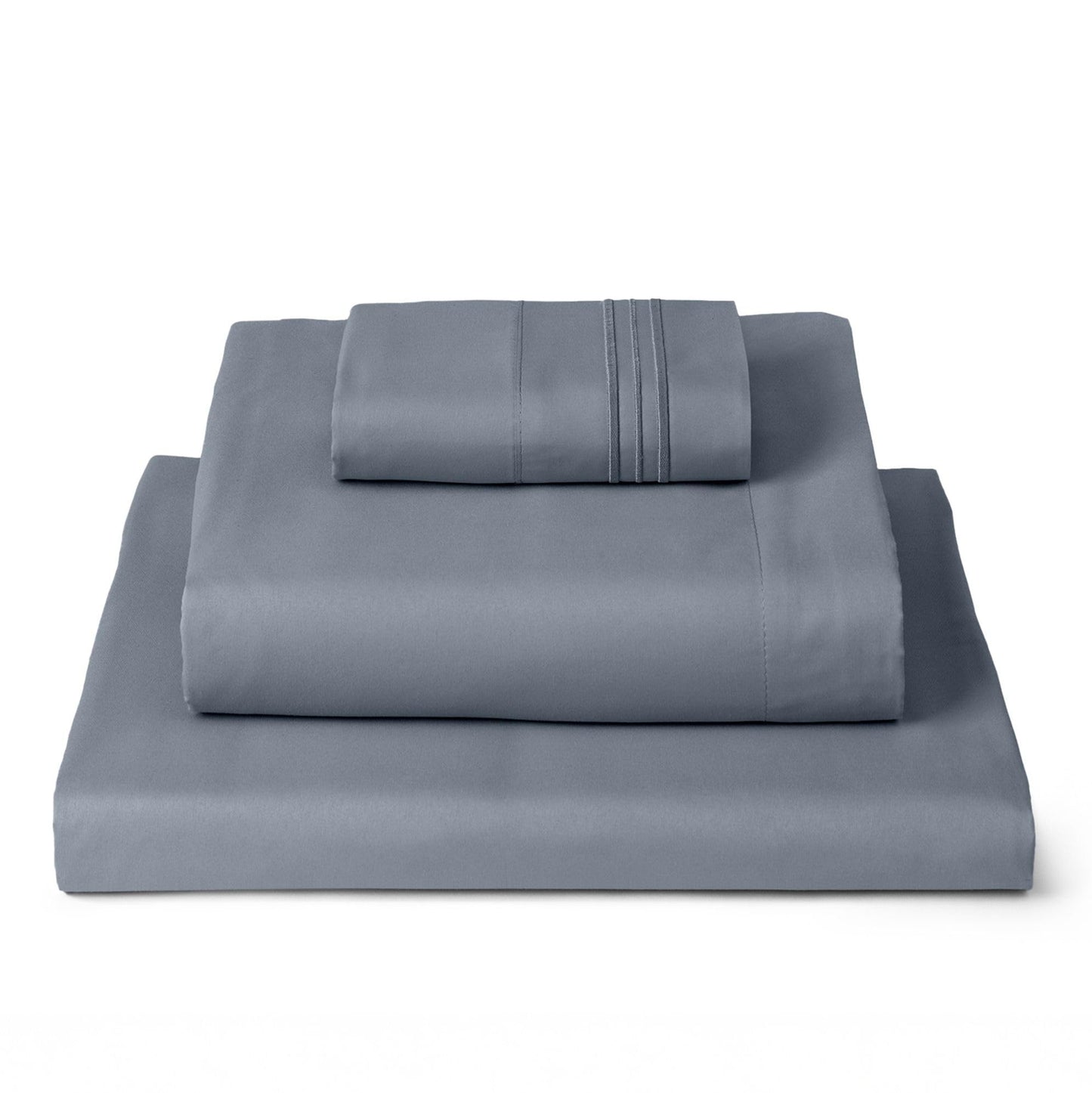 Mellanni Twin Sheets Set - 3 PC Iconic Collection Bedding - Hotel Luxury, Extra Soft, Cooling Bed Sheets - Wrinkle, Fade, Stain Resistant (Twin, Mineral Gray)