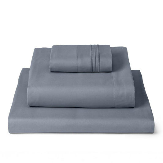 Mellanni Twin Sheets Set - 3 PC Iconic Collection Bedding - Hotel Luxury, Extra Soft, Cooling Bed Sheets - Wrinkle, Fade, Stain Resistant (Twin, Mineral Gray)