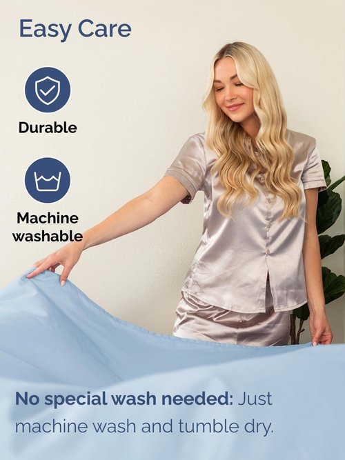 Extra Deep Queen Sheet Set - 6 Piece Breathable and Cooling Sheets - Hotel Luxury Bedding for Women, Men, Kids & Teens - Easy Secure Fit - Soft, Wrinkle Free and Comfy - Extra Deep Pockets - Sky Blue