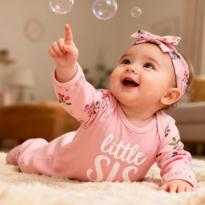 AMAWMW Newborn Baby Girl Sleeper Gown - Long Sleeve Stripe Nightgown | Essential Pajamas Gift