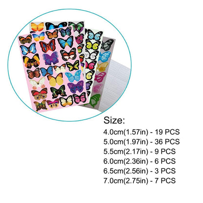 Skiennix 80 PCS Butterfly Wall Decals - 3D Home Decor Stickers for Stunning Room Transformation