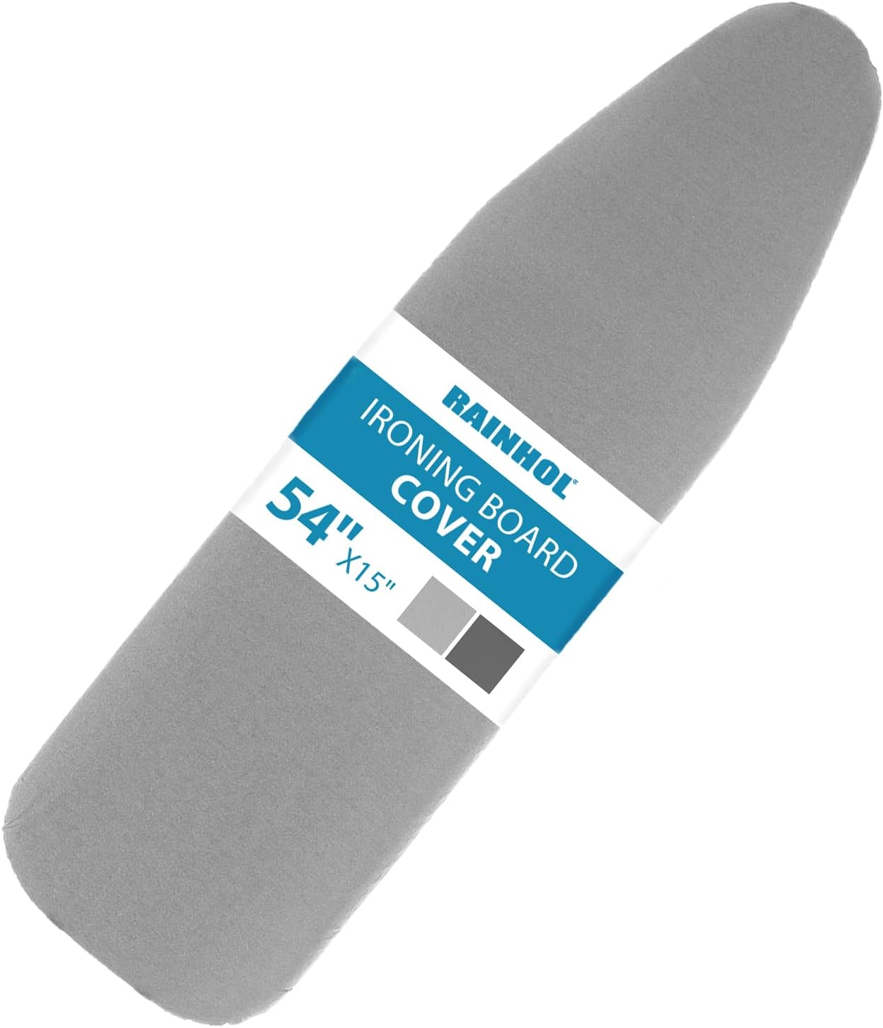 RAINHOL Ironing Board Cover - Extra Thick Padded, Non-Stick & Scorch Resistant | 15x54 Inches, Grey