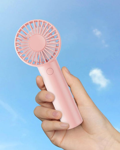Edvision Mini Handheld Fan, Powerful 3 Speed Portable Personal Fan, Cute and Pocket Design, USB Rechargeable for Makeup/Lash/Travel/Outdoors, Summer Gift for Stylish Girls Women Kids-Pink