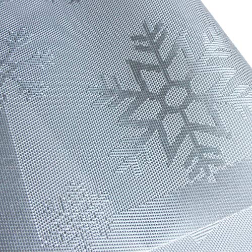 Christmas Snowflake Woven Placemats Set of 6 - Silver Heat Resistant & Washable
