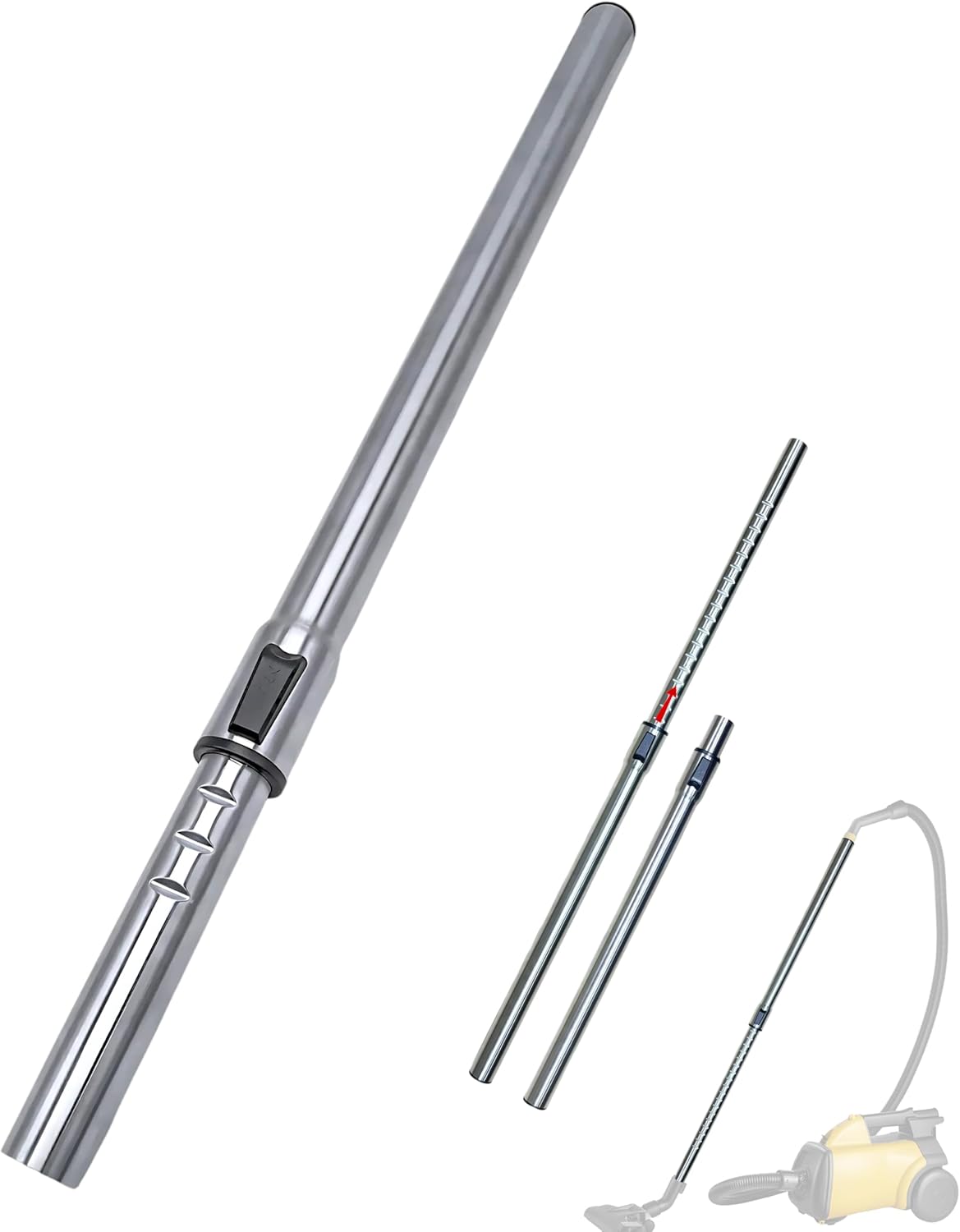 Stainless Steel Vacuum Extension Wand by [Brand Name] - 1.25 Inch Compatible with 32mm Accessories