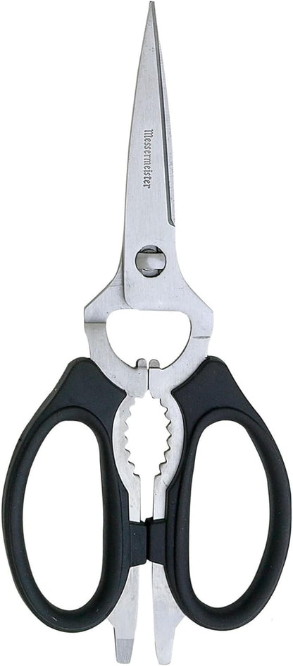 Messermeister 8-Inch Take-Apart Kitchen Scissors - Versatile Tools for Lefties & Righties | Black Finish