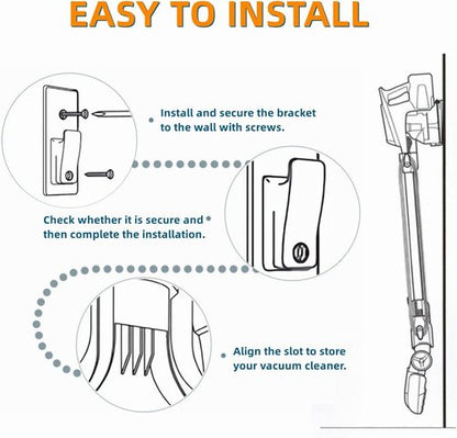 JEDELEOS Wall Mount Holder for Shark Rocket Vacuums - Compatible with HV300, HV301, HV302 & More