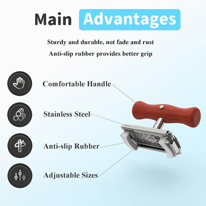 Skiennix Jar Opener - Easy Twist Design for Seniors with Arthritis | Adjustable Wood Handle Gripper