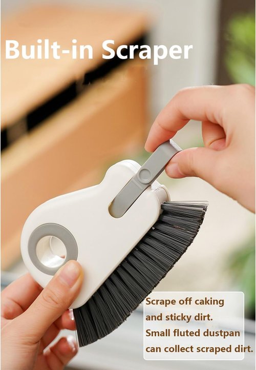 Groove Cleaning Brush - 2-in-1 Grout Cleaner Tool with Hard Bristles for Sliding Door Tracks & Window Sills