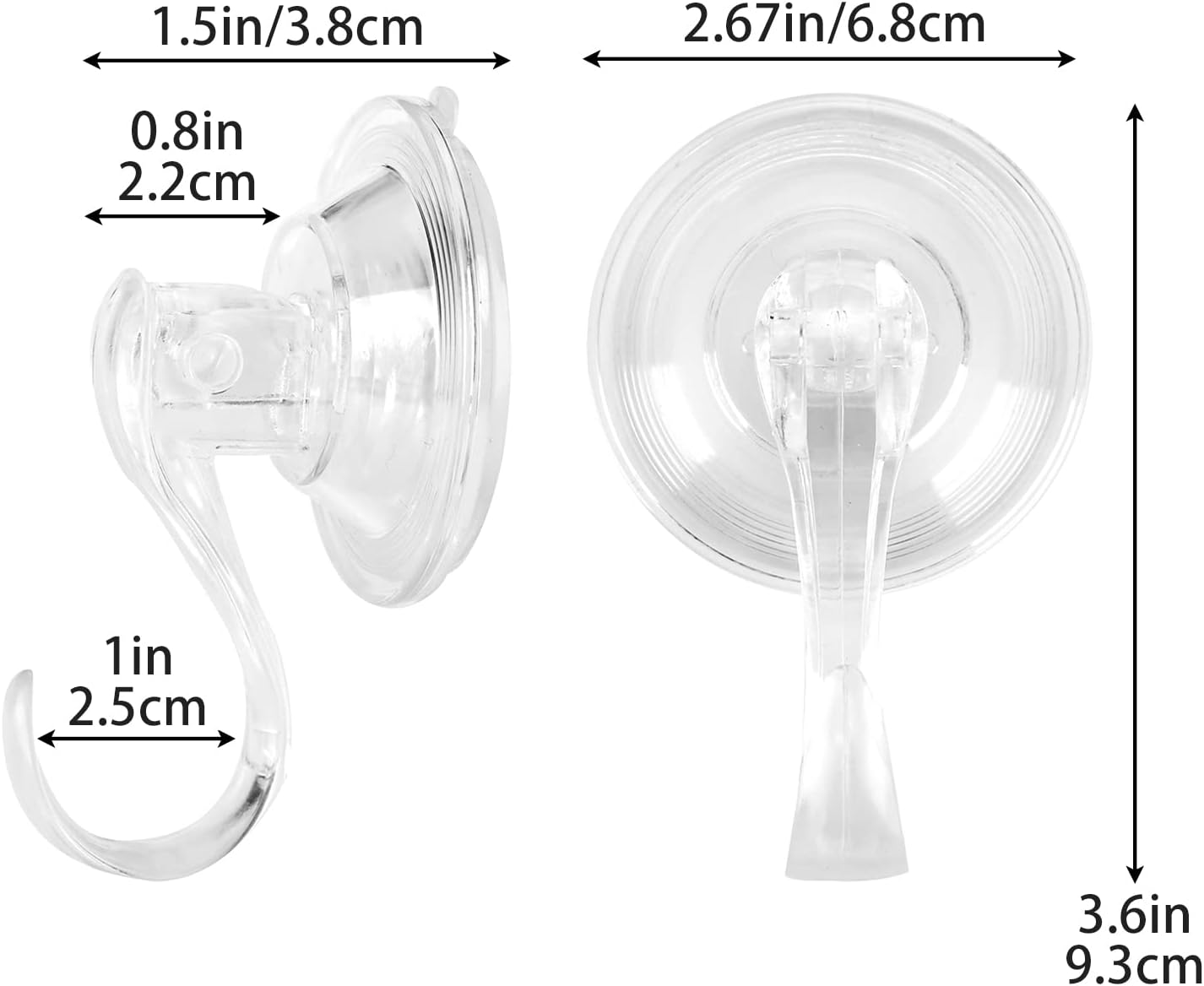 Sattiyrch Wreath Hanger - Removable Vacuum Suction Cup Hook for Glass Doors | Holds Up to 16 Lbs