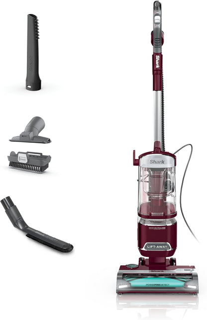 Shark DETECT Lift-Away Corded Upright Vacuum - Self-Cleaning Brushroll & Anti-Allergen Seal | Burgundy