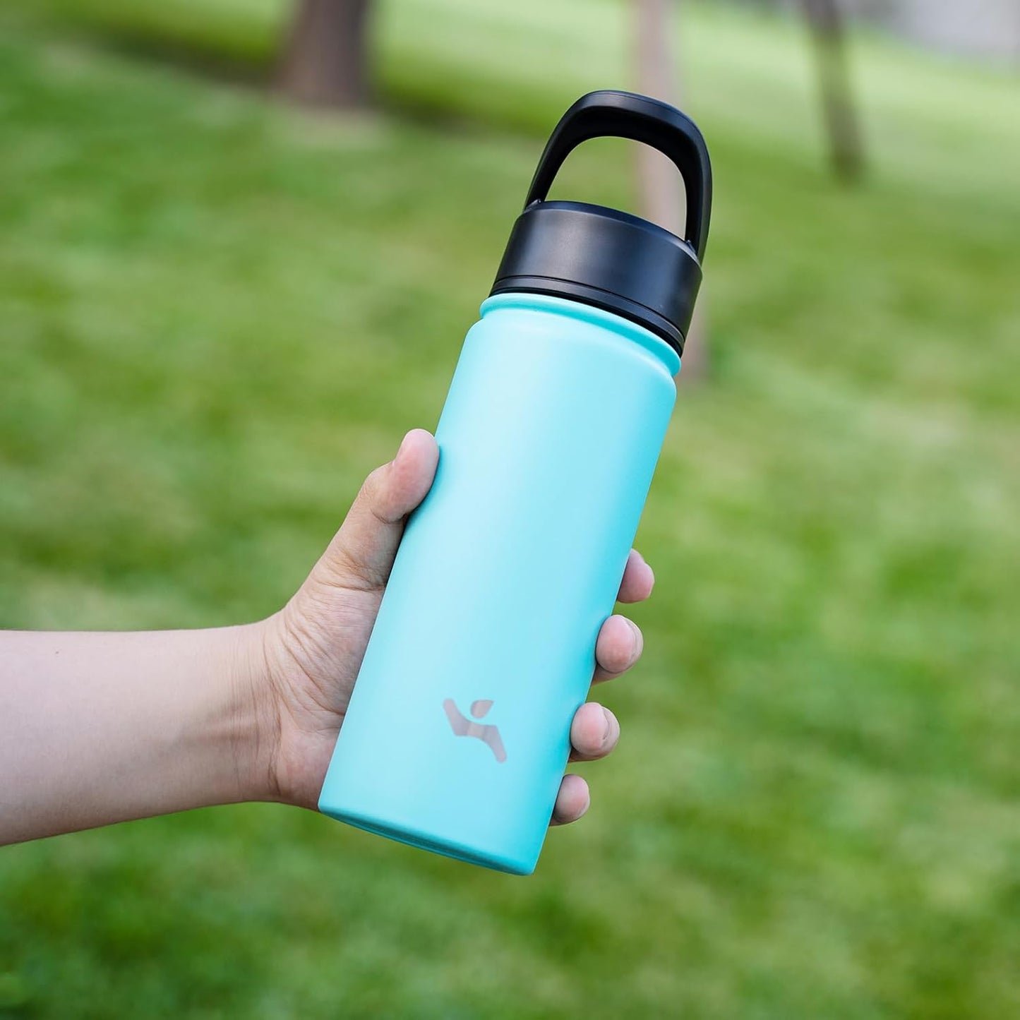 Skiennix 32 Oz Insulated Stainless Steel Water Bottle - Durable Sport Bottle with 3 Lids | Turquoise